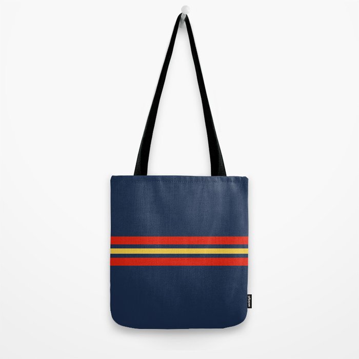 Akkorokamui - Classic Vintage Style Retro Stripes Tote Bag Gallery Image 2