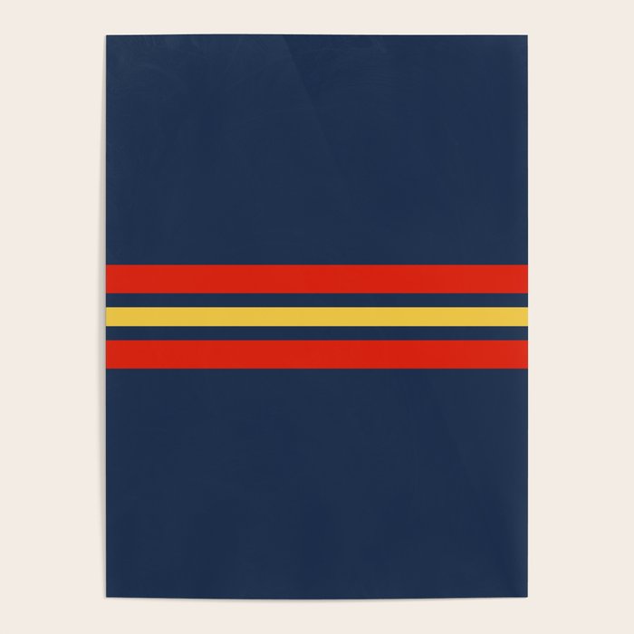 Akkorokamui - Classic Vintage Style Retro Stripes Poster Gallery Image 1