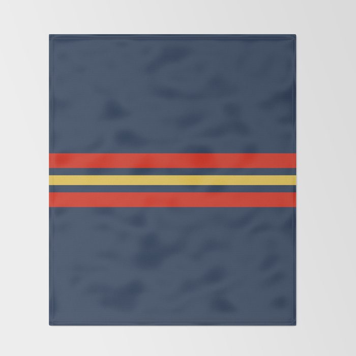 Akkorokamui - Classic Vintage Style Retro Stripes Throw Blanket Gallery Image 2
