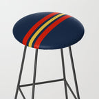 Akkorokamui - Classic Vintage Style Retro Stripes Stool Gallery Image 2