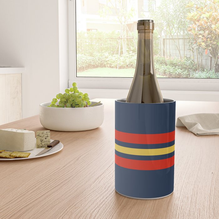 Akkorokamui - Classic Vintage Style Retro Stripes Wine Chiller Gallery Image 4