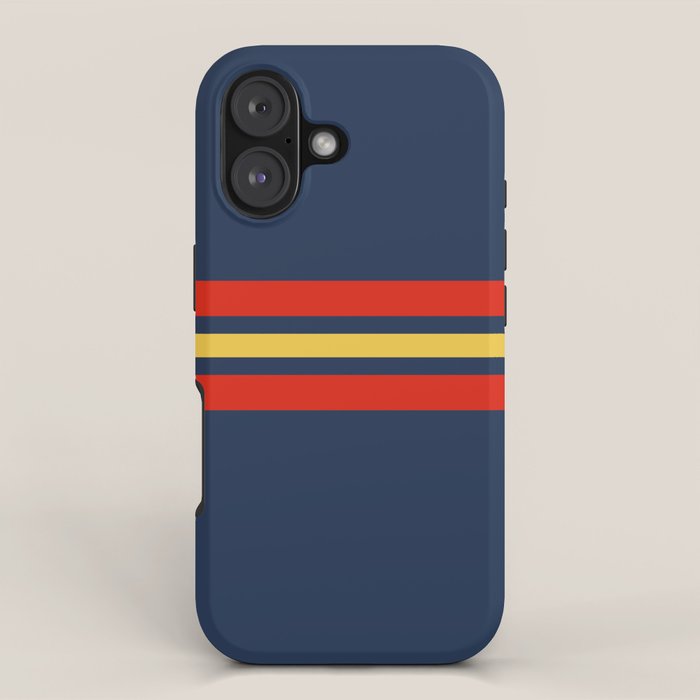 Akkorokamui - Classic Vintage Style Retro Stripes iPhone Case Gallery Image 1
