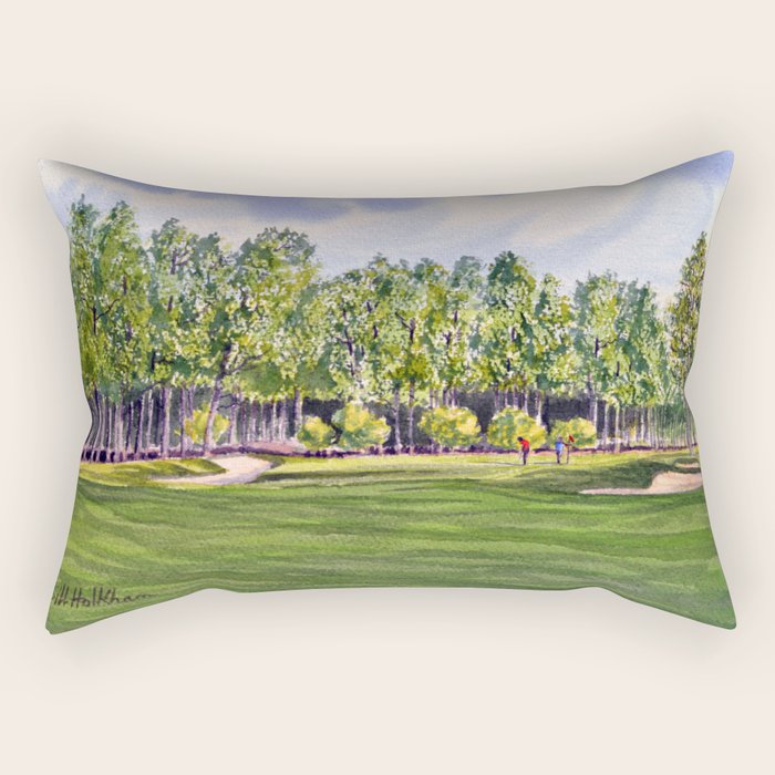 Pinehurst Golf Course No2 Hole 17 Rectangular Pillow Gallery Image 1