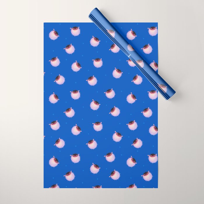 Drifting puffer Wrapping Paper Gallery Image 1