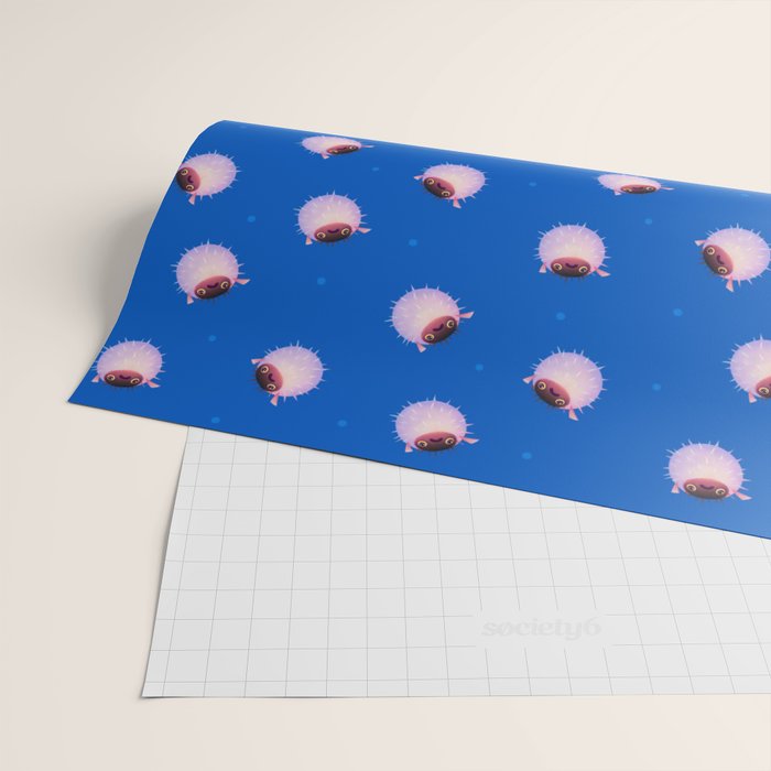 Drifting puffer Wrapping Paper Gallery Image 2