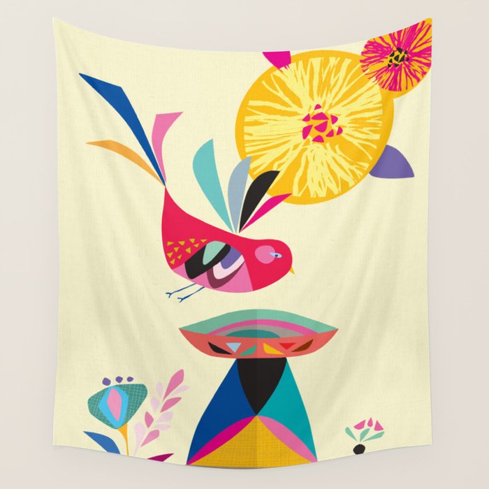 Bird Bath Wall Tapestry Gallery Image 4