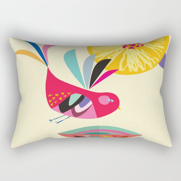 Bird Bath Rectangular Pillow Gallery Image 1
