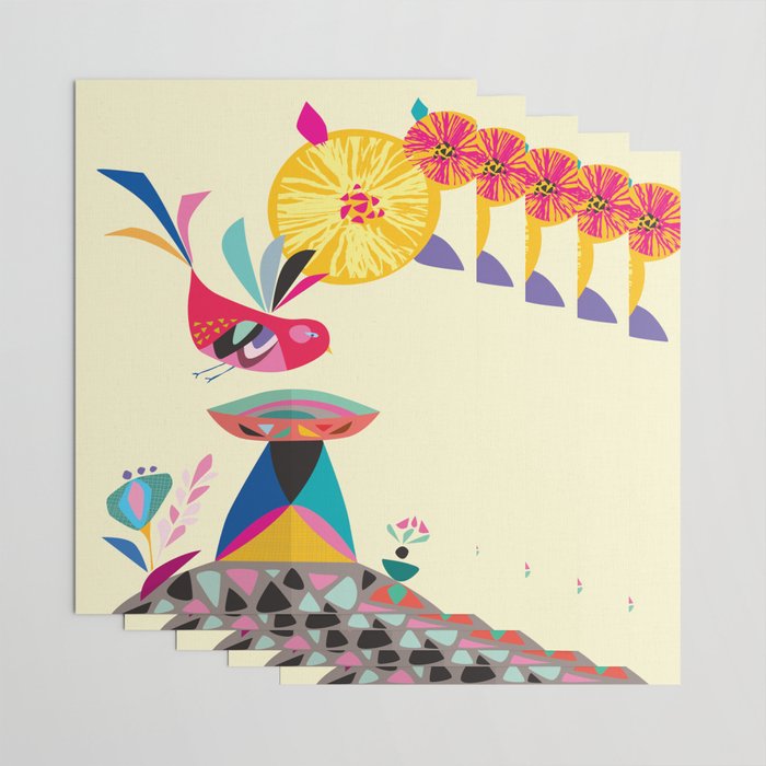 Bird Bath Wrapping Paper Gallery Image 3