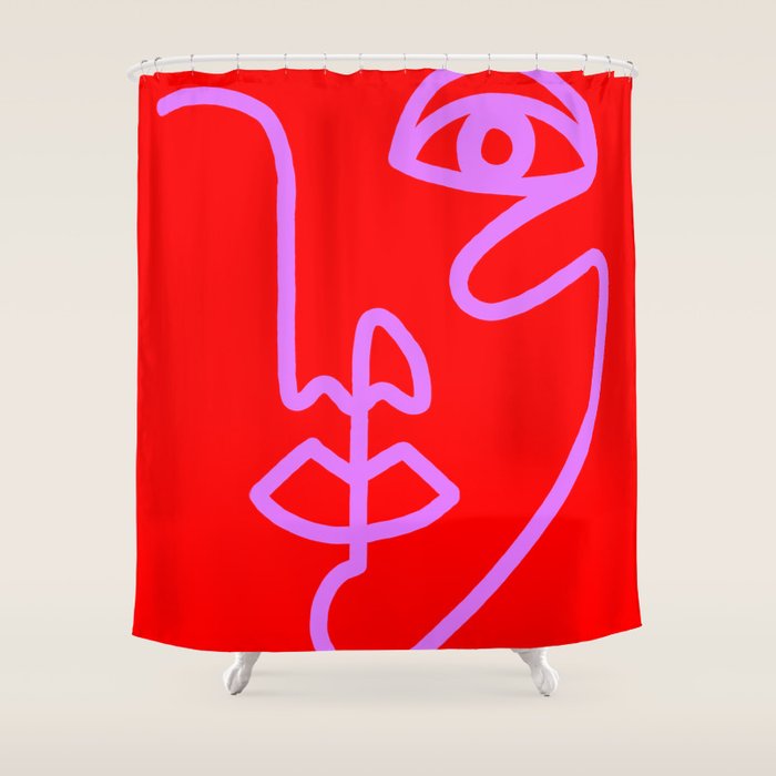 Two Faced Cherry Bomb Shower Curtain Gallery Image 1