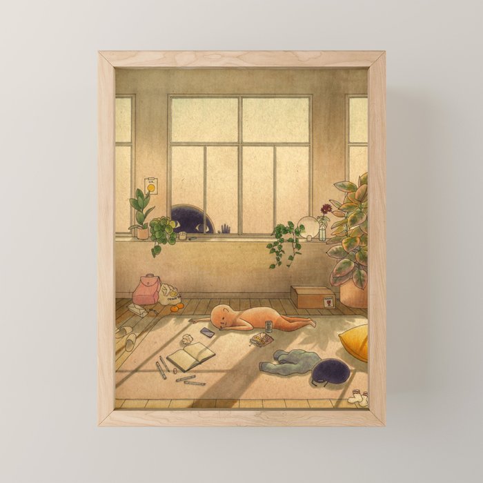 Afternoon Slump Mini Art Print Gallery Image 1