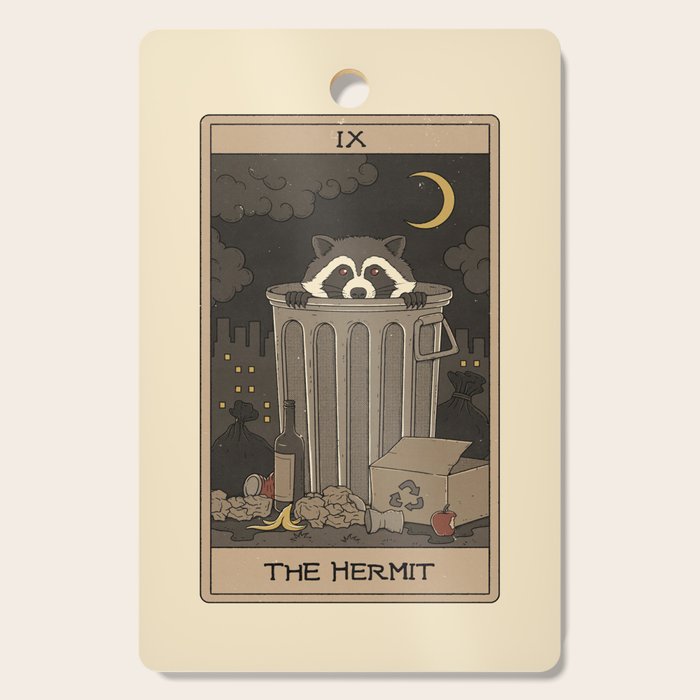 The Hermit - Raccoons Tarot Cutting Board Gallery Image 1