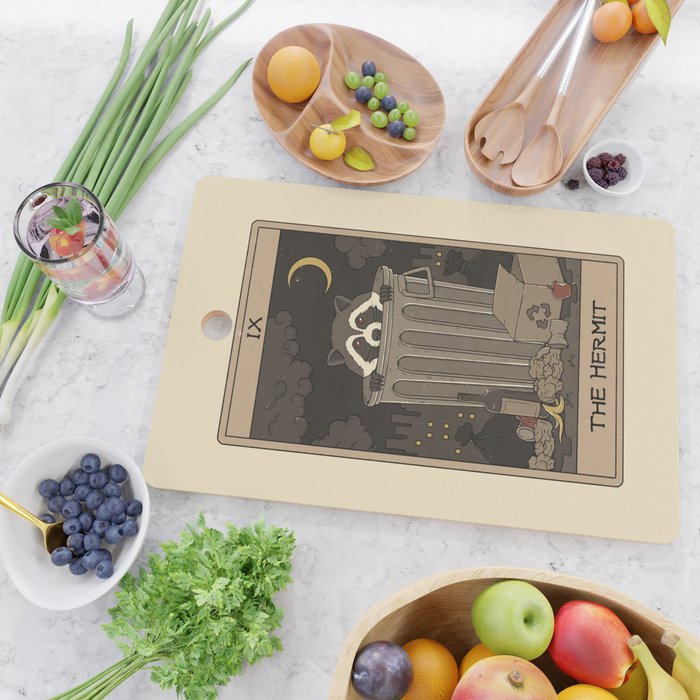 The Hermit - Raccoons Tarot Cutting Board Gallery Image 2