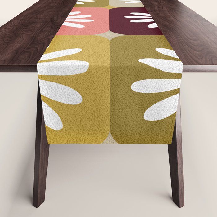 Checkered Daisies - 70s Citrus Table Runner Gallery Image 1