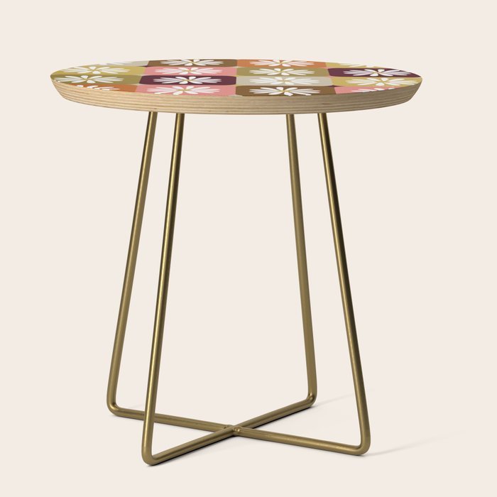 Checkered Daisies - 70s Citrus Side Table Gallery Image 1