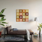 Checkered Daisies - 70s Citrus Wood Wall Art Gallery Image 2