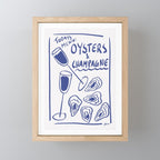 Oysters and Champagne - Coastal Art Mini Art Print Gallery Image 1