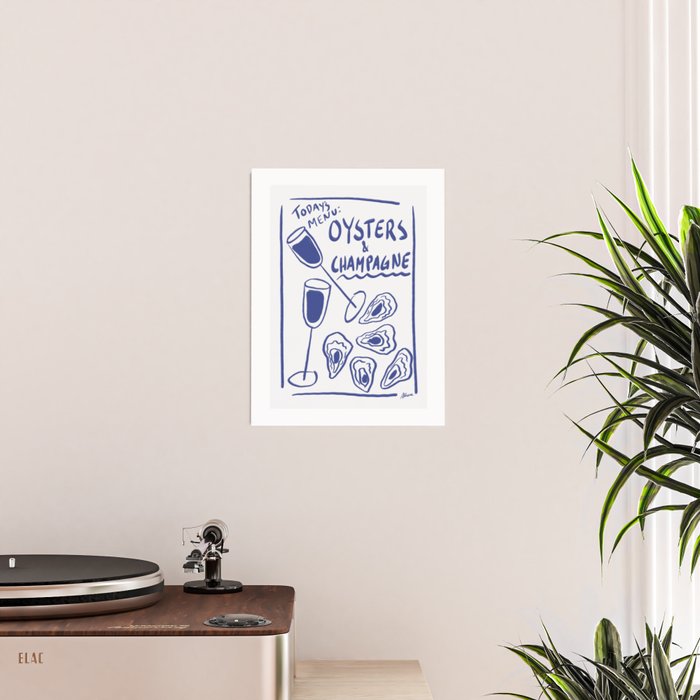 Oysters and Champagne - Coastal Art Poster Gallery Image 2