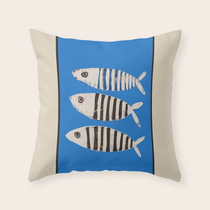 Bold Stripes Beneath the Surface Throw Pillow Gallery Image 6