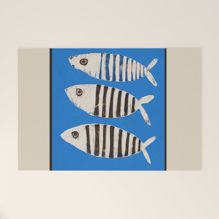 Bold Stripes Beneath the Surface Welcome Mat Gallery Image 1