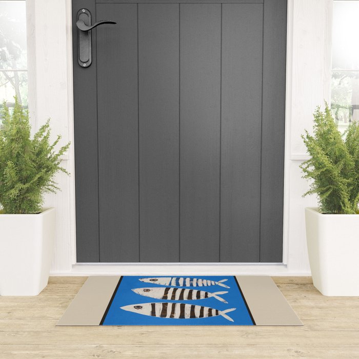 Bold Stripes Beneath the Surface Welcome Mat Gallery Image 3