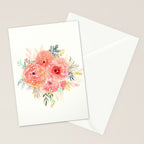 Pink Flower Bouquet Stationery Card Gallery Image 2