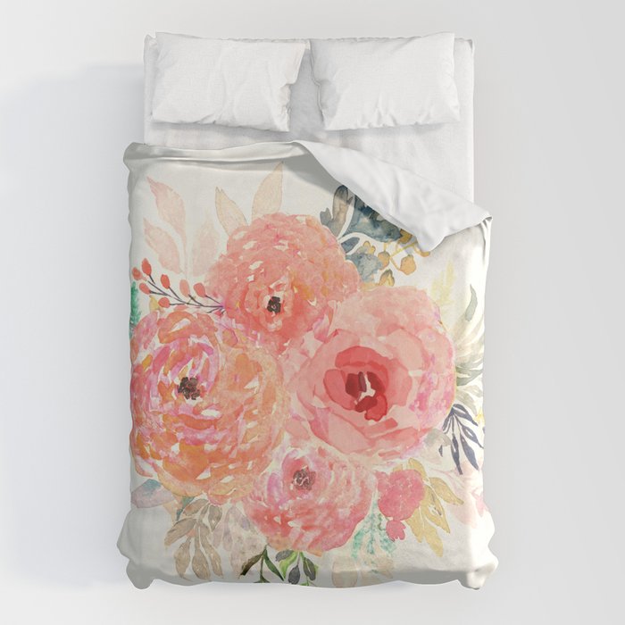 Pink Flower Bouquet Duvet Cover Gallery Image 6