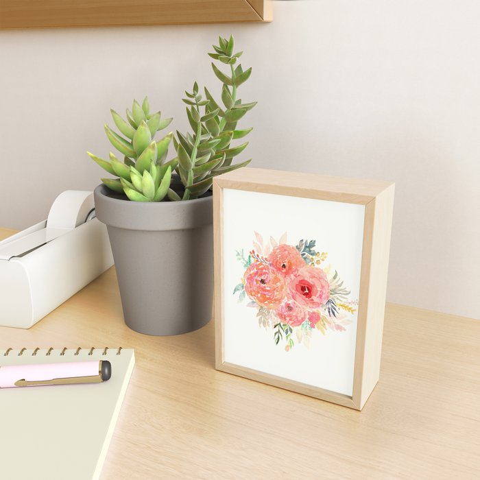 Pink Flower Bouquet Mini Art Print Gallery Image 2