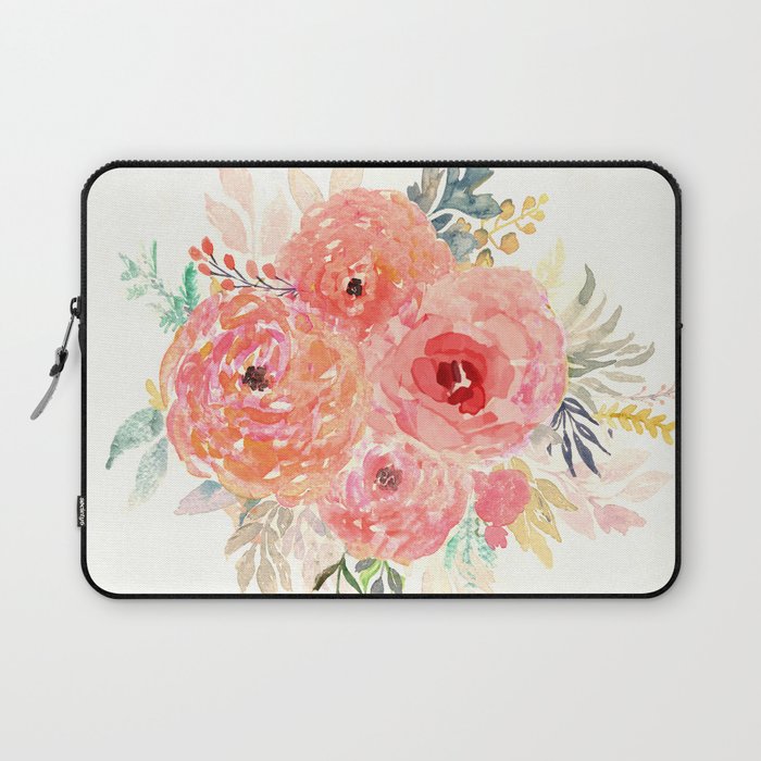 Pink Flower Bouquet Laptop Sleeve Gallery Image 1