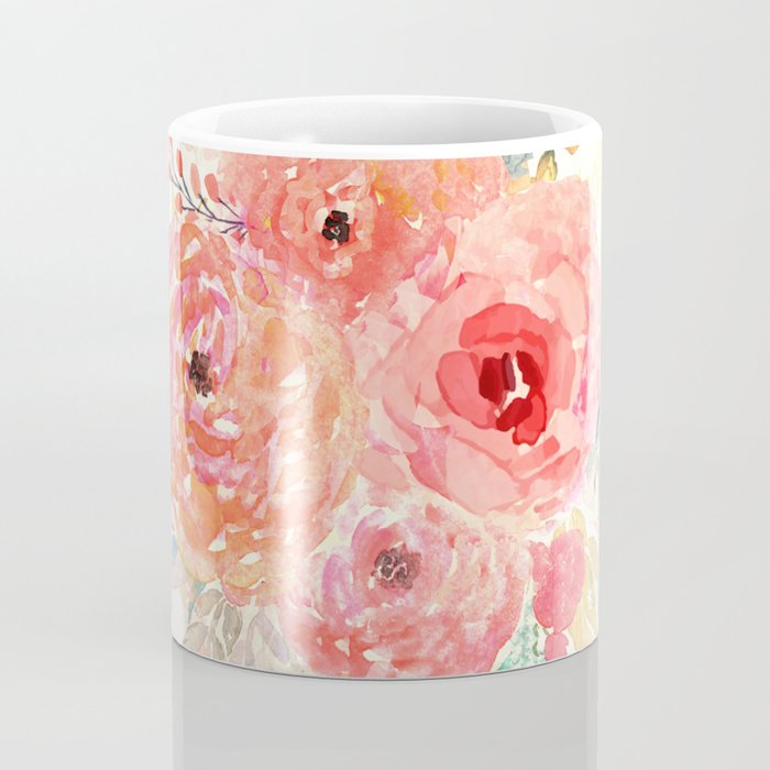 Pink Flower Bouquet Coffee Mug Gallery Image 4