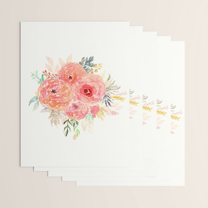 Pink Flower Bouquet Wrapping Paper Gallery Image 3