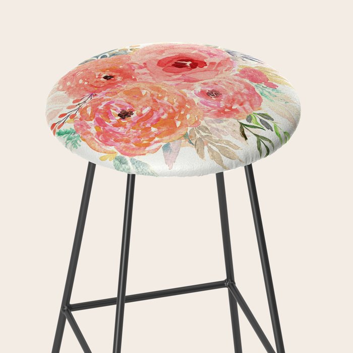 Pink Flower Bouquet Stool Gallery Image 2