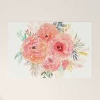 Pink Flower Bouquet Welcome Mat Gallery Image 1