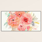 Pink Flower Bouquet Desk Mat Gallery Image 3