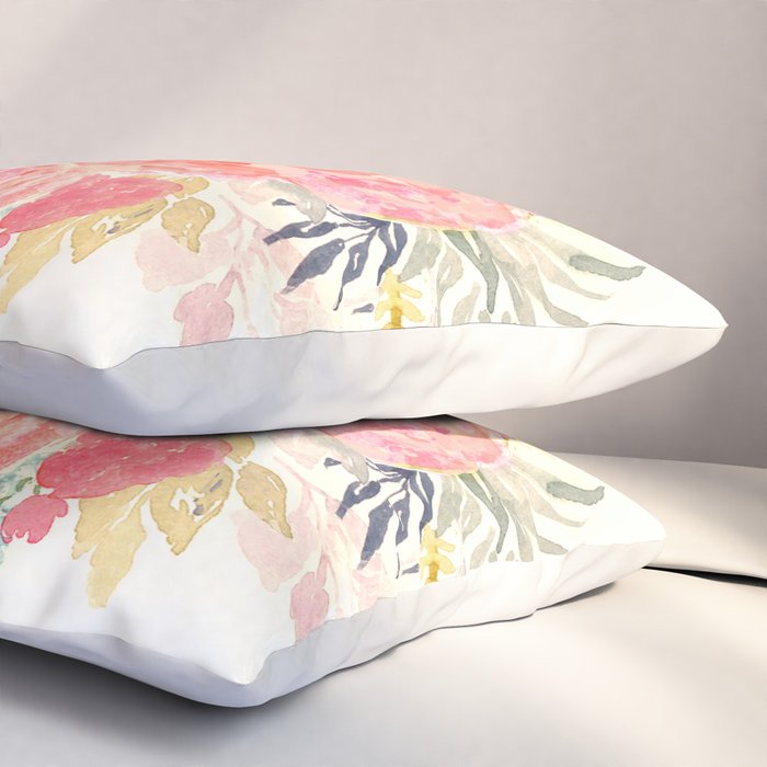 Pink Flower Bouquet Pillow Sham Gallery Image 3