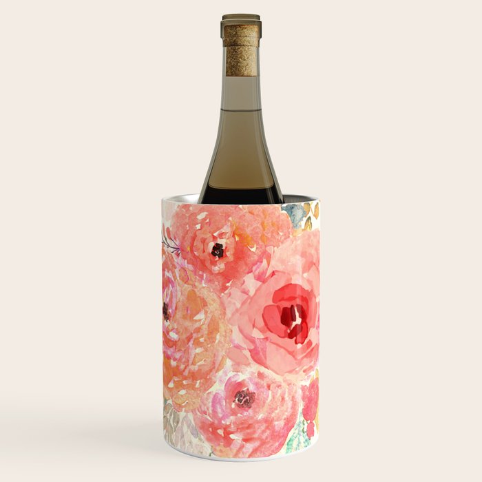 Pink Flower Bouquet Wine Chiller Gallery Image 1