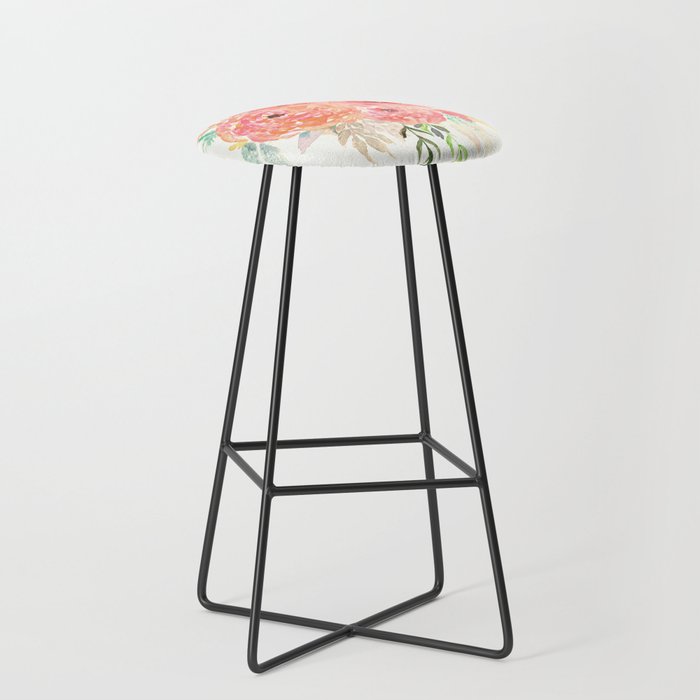 Pink Flower Bouquet Stool Gallery Image 1