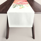 Pink Flower Bouquet Table Runner Gallery Image 1