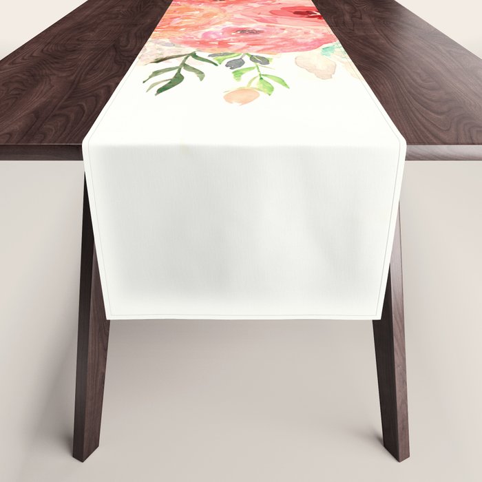 Pink Flower Bouquet Table Runner Gallery Image 1