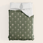 Vintage tropical palm tree beach pattern Duvet Cover Gallery Image 6