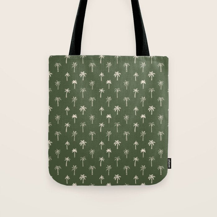Vintage tropical palm tree beach pattern Tote Bag Gallery Image 1