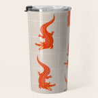 Crocodile - Orange & Pink Travel Mug Gallery Image 3