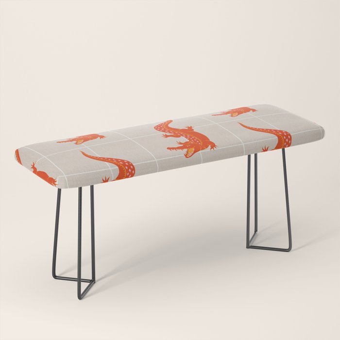 Crocodile - Orange & Pink Bench Gallery Image 1