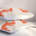Crocodile - Orange & Pink Pillow Sham Gallery Image 3