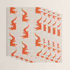 Crocodile - Orange & Pink Wrapping Paper Gallery Image 3