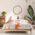 Crocodile - Orange & Pink Comforter Gallery Image 3