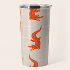 Crocodile - Orange & Pink Travel Mug Gallery Image 1