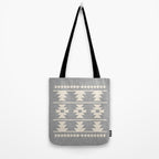 Southwestern Pattern 131 Gray and Beige Tote Bag Gallery Image 2