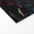 Vintage Black Dramatic Glamour Autumn Romanticism: Maximalism Moody Florals - Grand Millennial Burgundy And Teal Peonies Bouquets,  Nostalgic Gothic Mystic Night Flowers Welcome Mat Gallery Image 2