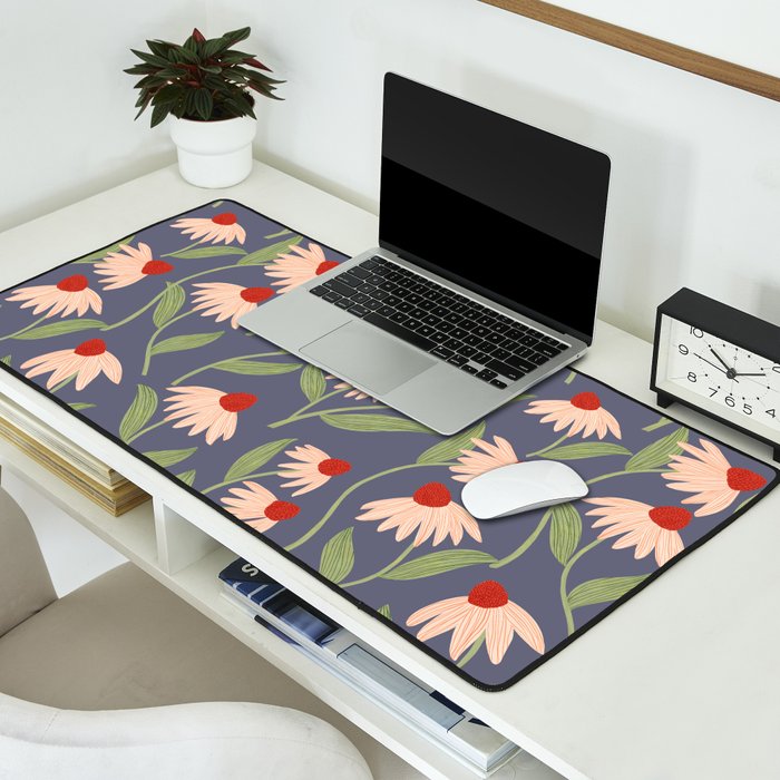 Vase of daisies Desk Mat Gallery Image 2
