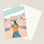 Girl traveling in India Stationery Card Gallery Image 2